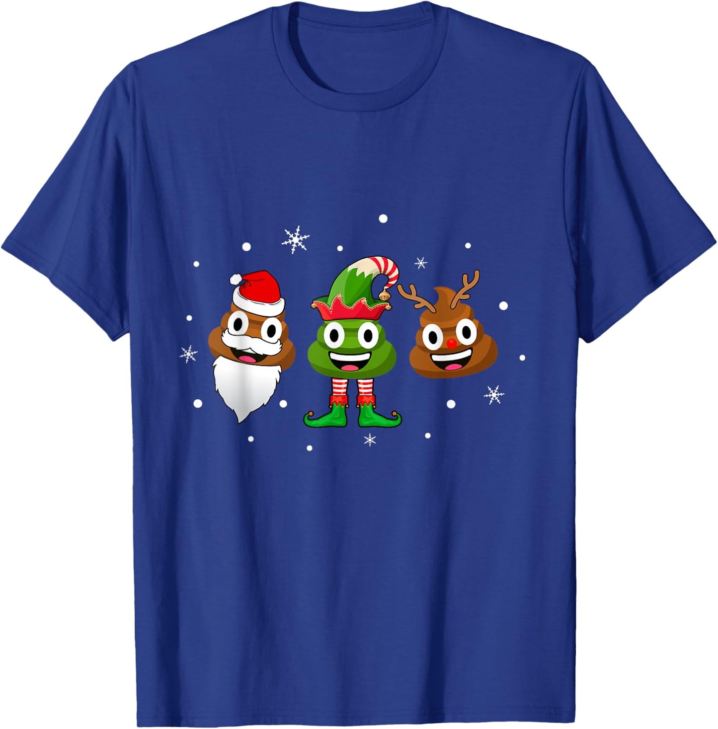 Funny Poop Santa Elf Reindeer Christmas Pajama Gift T-Shirt - T-Shirt | Royal