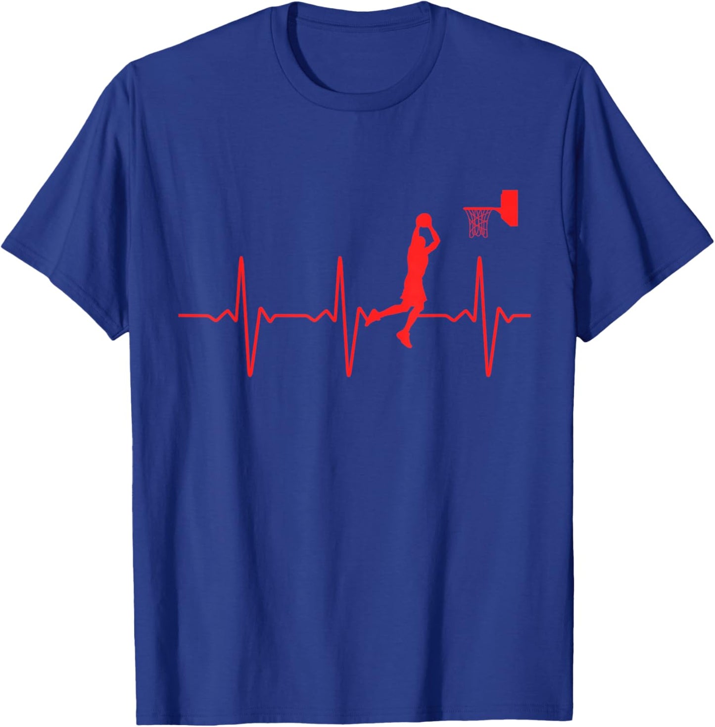 Basketball Heartbeat men boys basketball player T-Shirt - T-Shirt | Royal