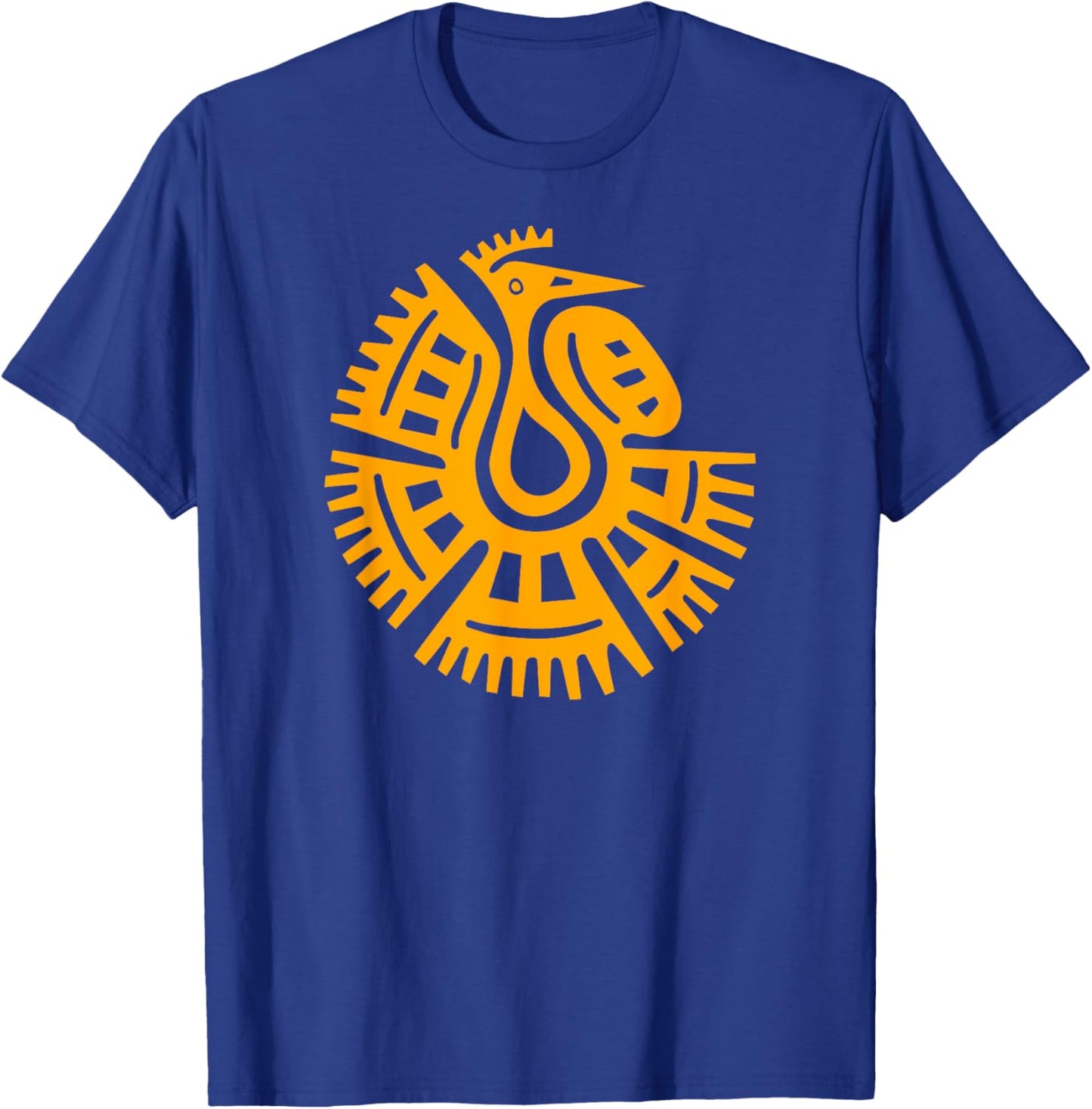 Mexico Mayan Bird Ethnic Symbol T-Shirt - T-Shirt | Royal