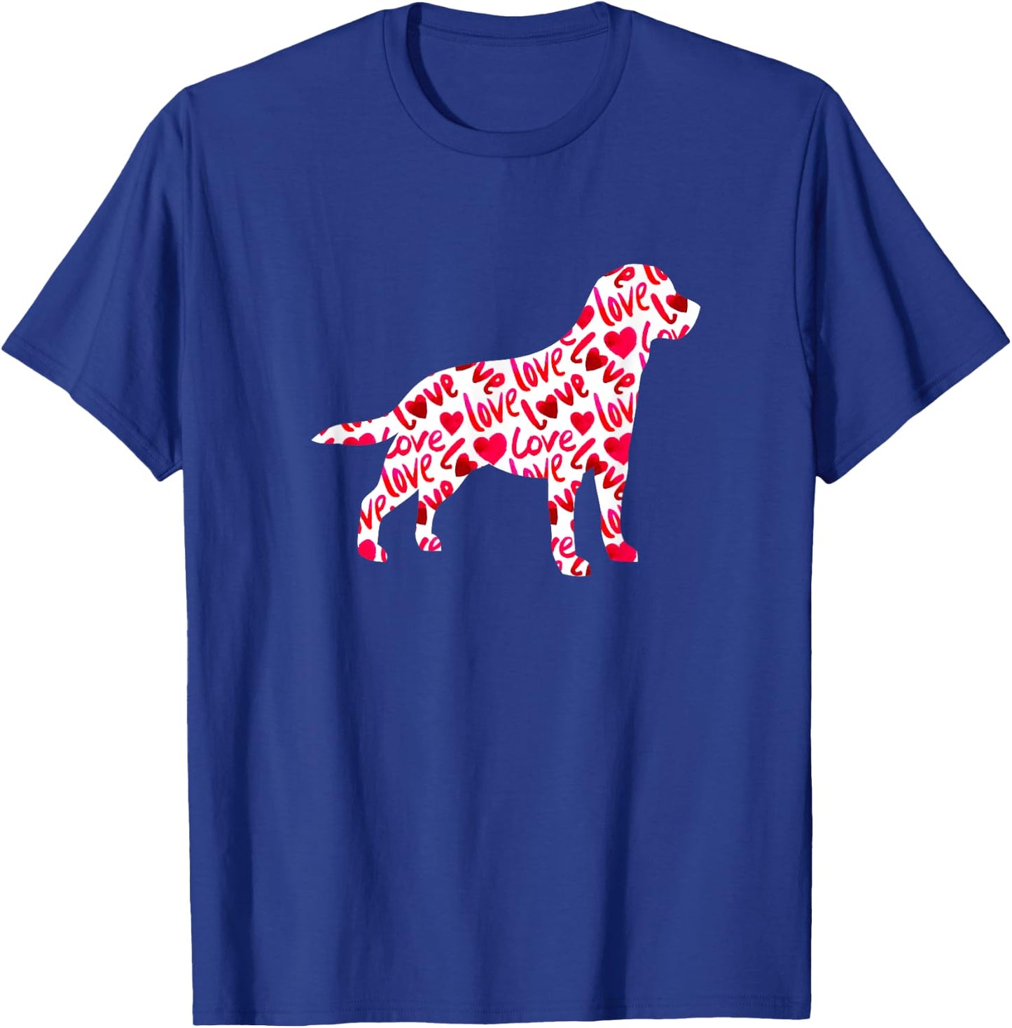Labrador Retriever Love Heart Dog Valentine's Day Women Kids T-Shirt - T-Shirt | Royal
