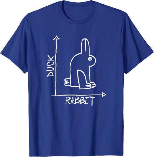 Nerd Duck Rabbit Maths Physics Geek Funny Gift T-Shirt - T-Shirt | Royal