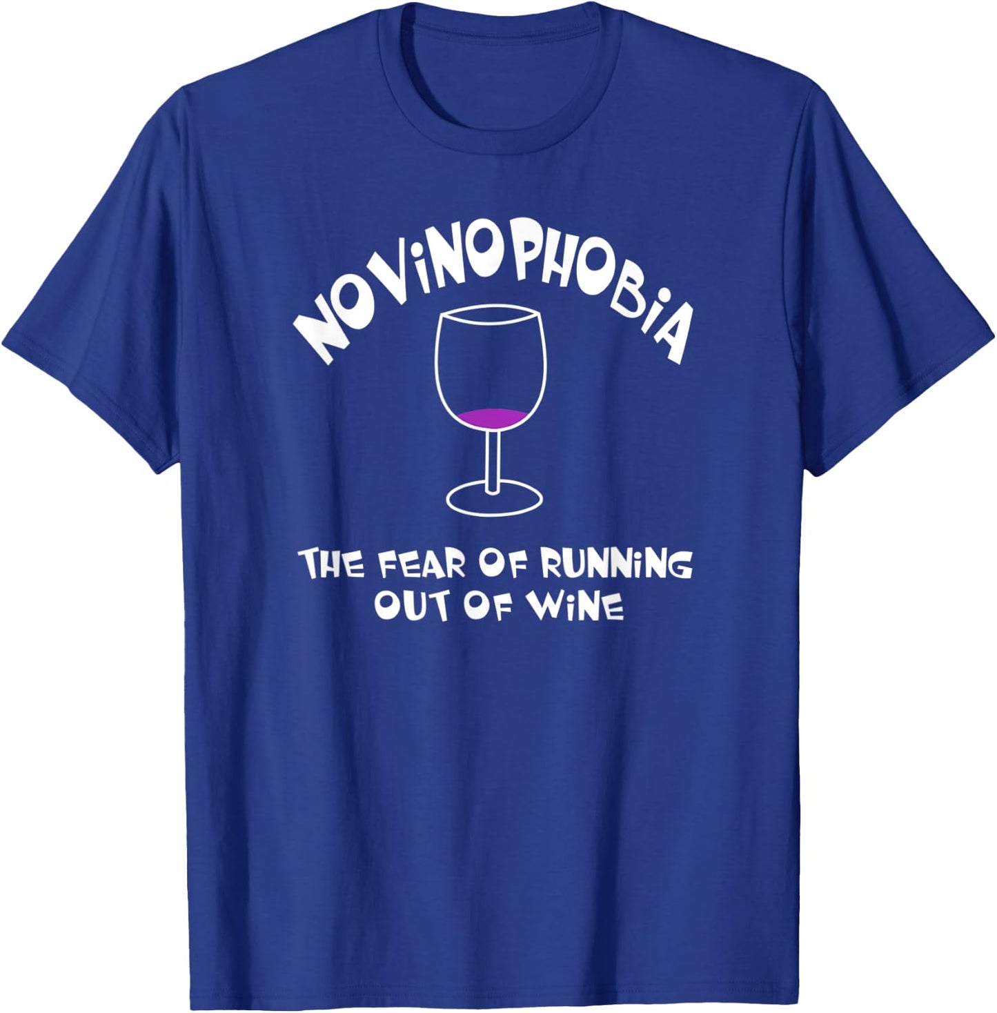 Novinophobia Wine Glass T-Shirt - T-Shirt | Royal