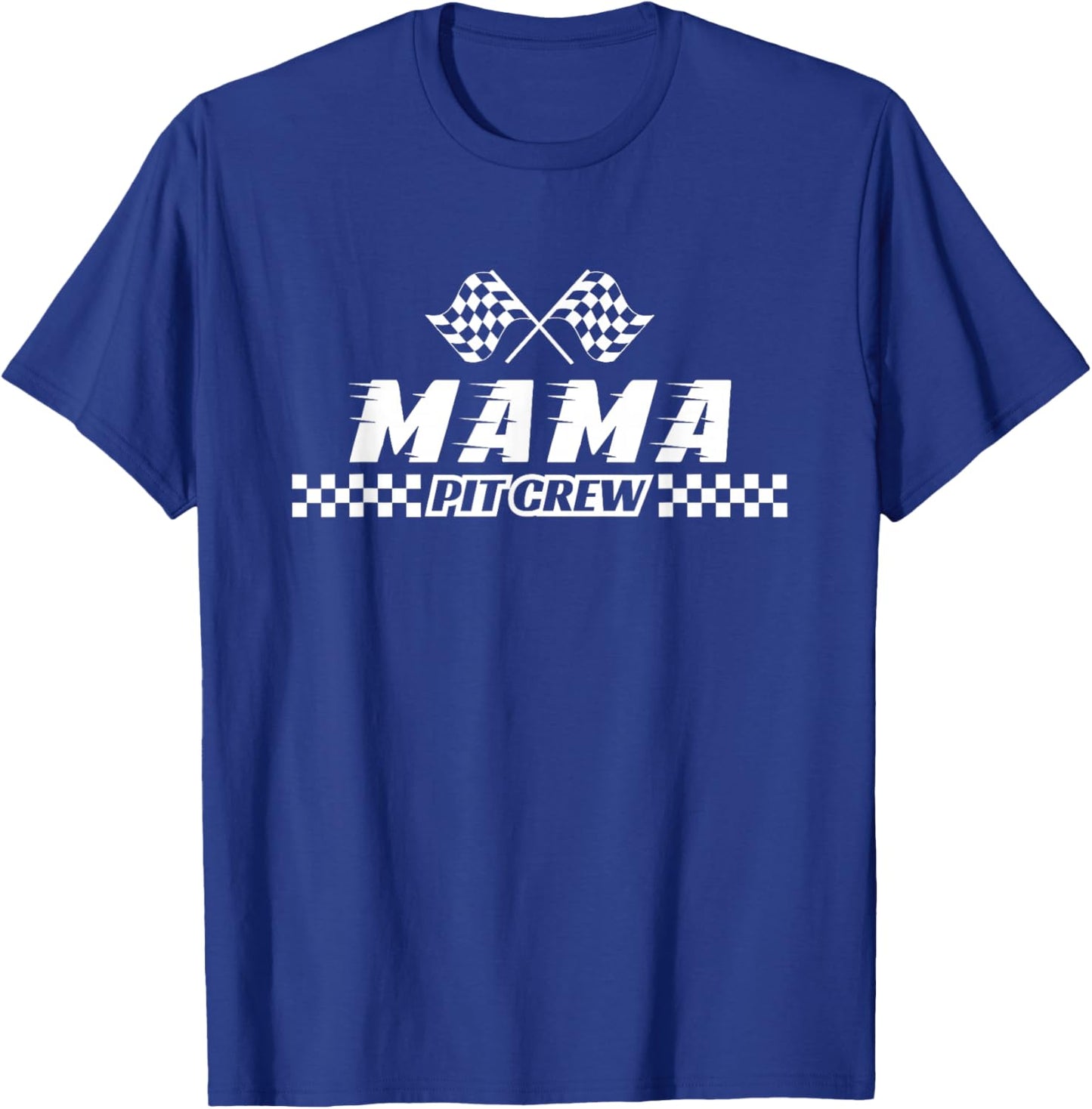 Pit Crew Mama Birthday Costume for Race Car Parties T-Shirt - T-Shirt | Royal