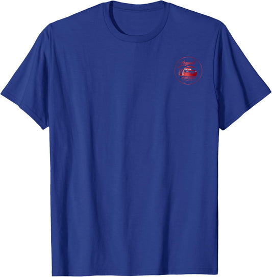 Disney Pixar Cars Legend of The Track Vintage Pocket Logo T-Shirt - T-Shirt | Royal