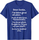 Dear Santa I've Been Good All Year Funny Christmas Gift T-Shirt - T-Shirt | Royal