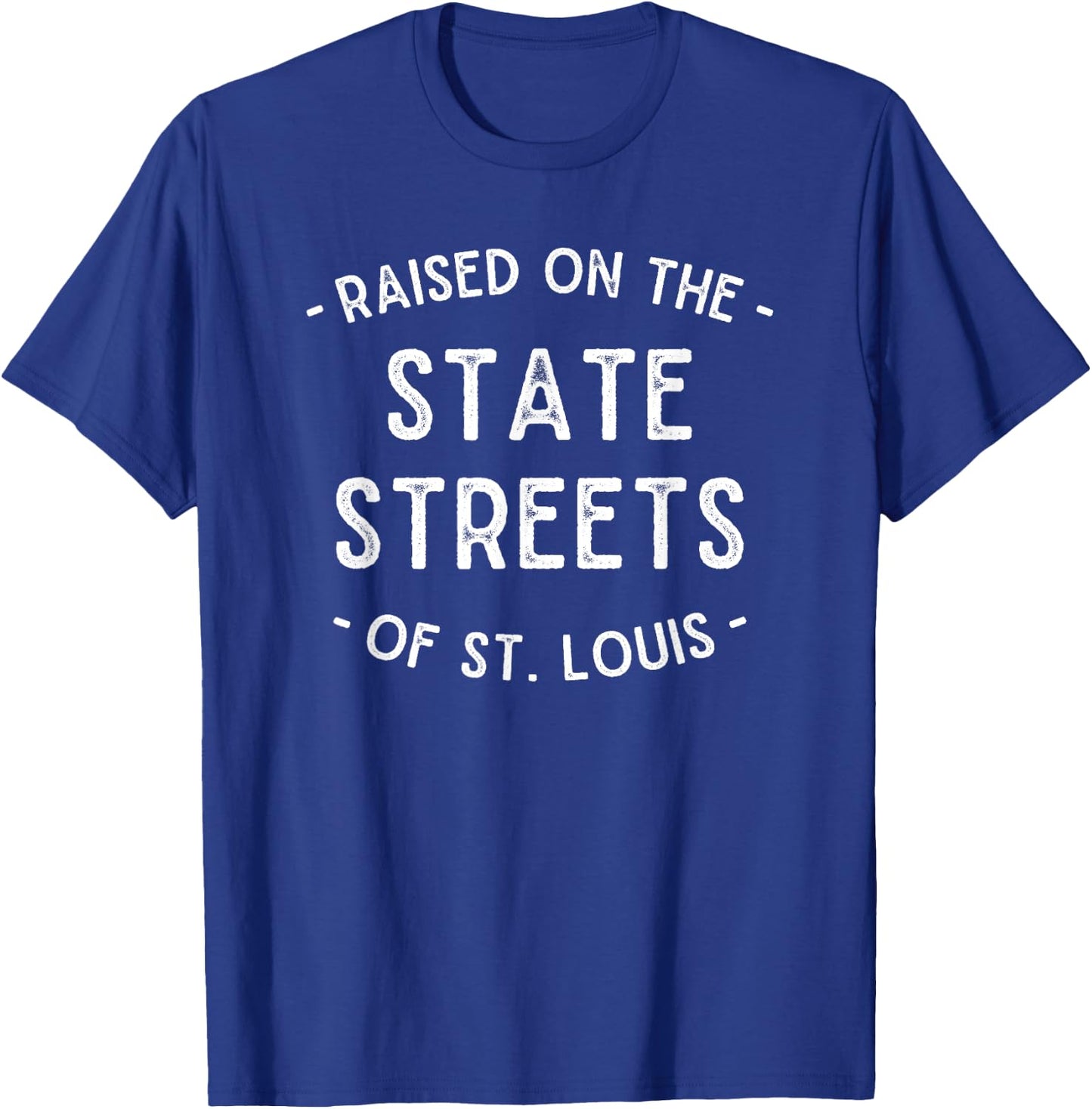 Funny St. Louis State Streets South City Vintage STL T-Shirt - T-Shirt | Royal