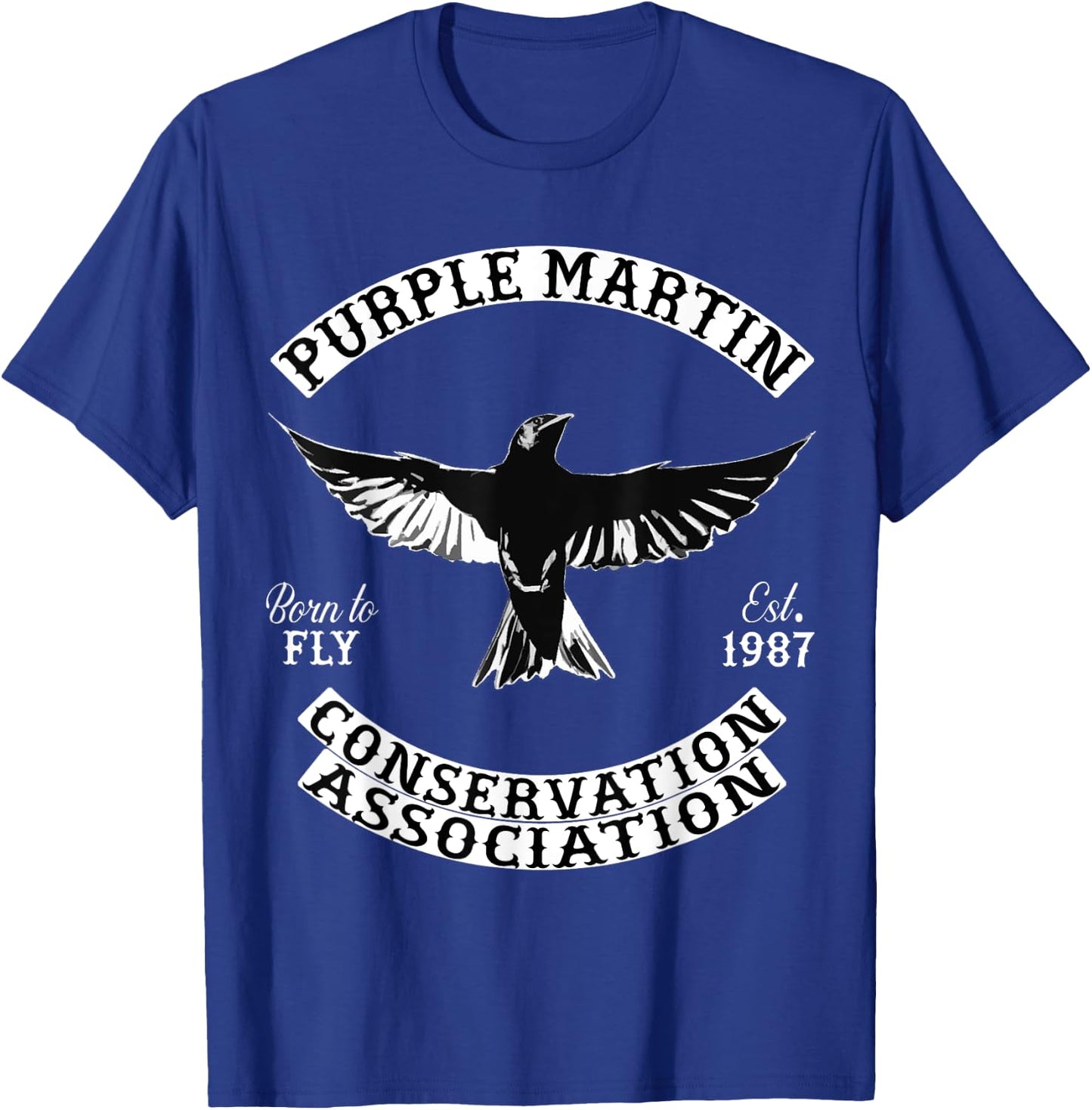Purple Martin Biker Style T-Shirt - T-Shirt | Royal