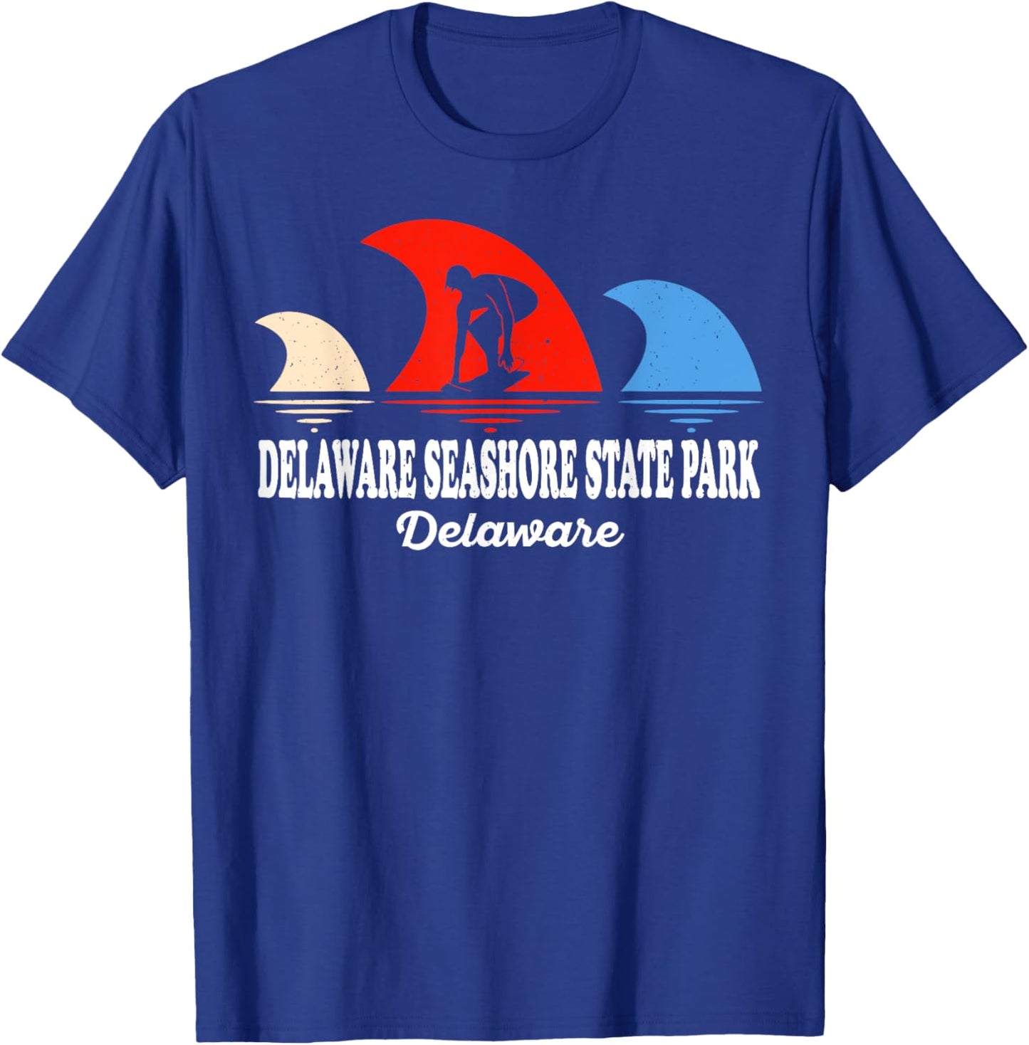 Retro Delaware Delaware Seashore State Park Surfboarding T-Shirt - T-Shirt | Royal