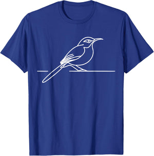 Brown Thrasher Line Art Birdwatcher T-Shirt - T-Shirt | Royal