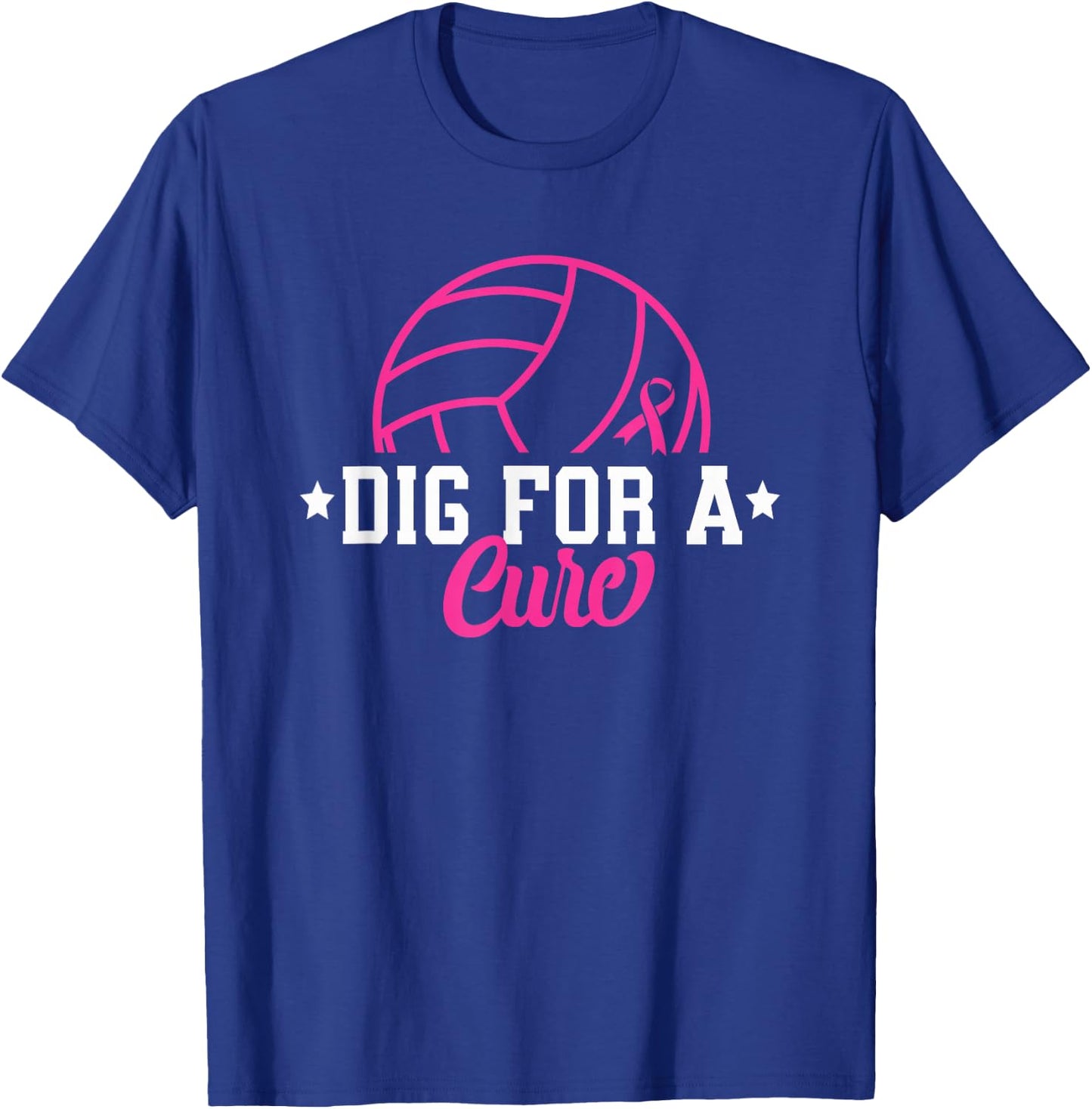 Dig For A Cure Breast Cancer Awareness Volleyball Pink Women T-Shirt - T-Shirt | Royal