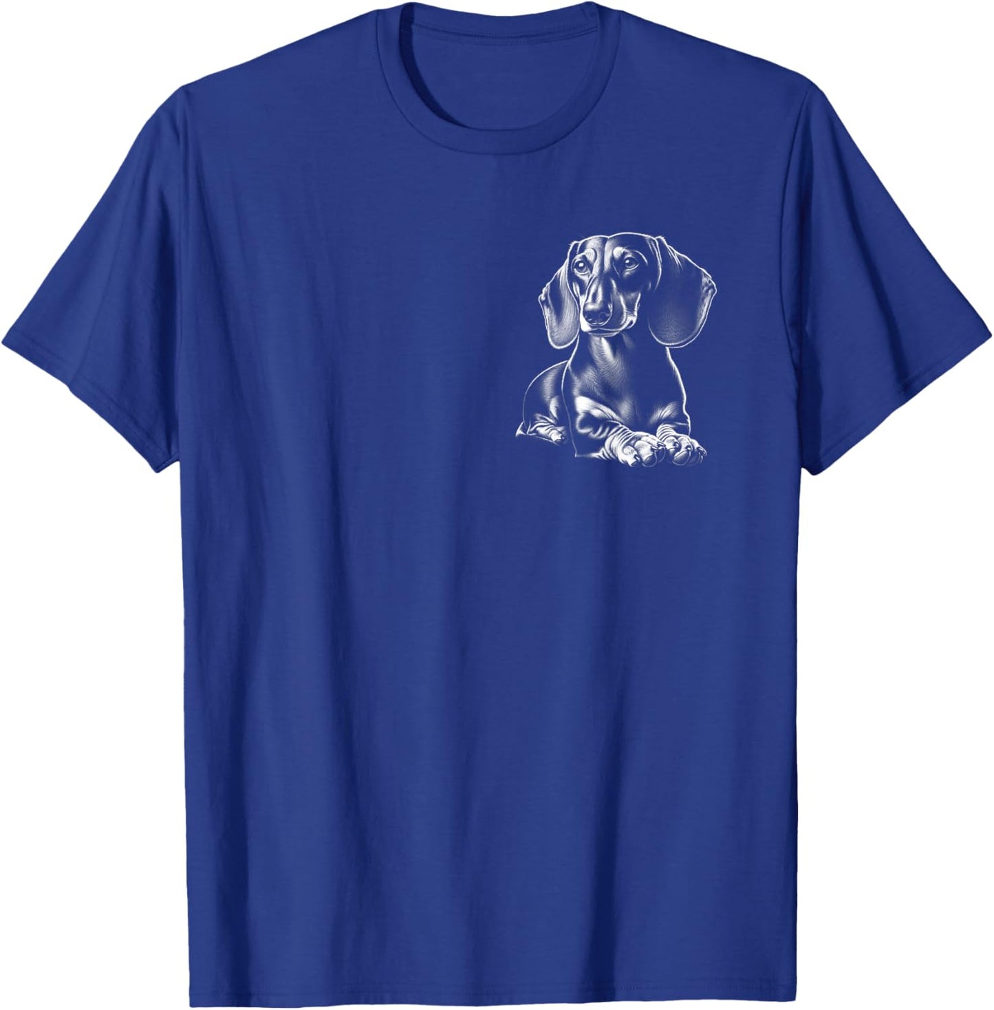 Super Cute Dachshund in Lying Pose on Chest T-Shirt - T-Shirt | Royal