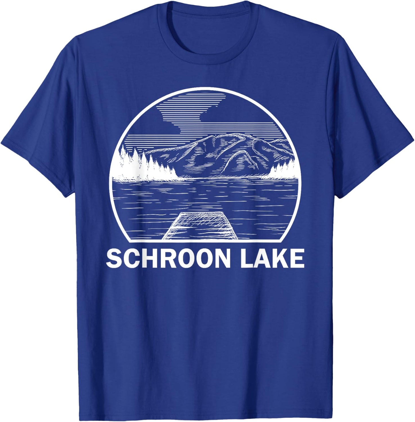 SCHROON LAKE NEW YORK Funny Fishing Camping Summer Gift Women Girls Kids T-Shirt - T-Shirt | Royal