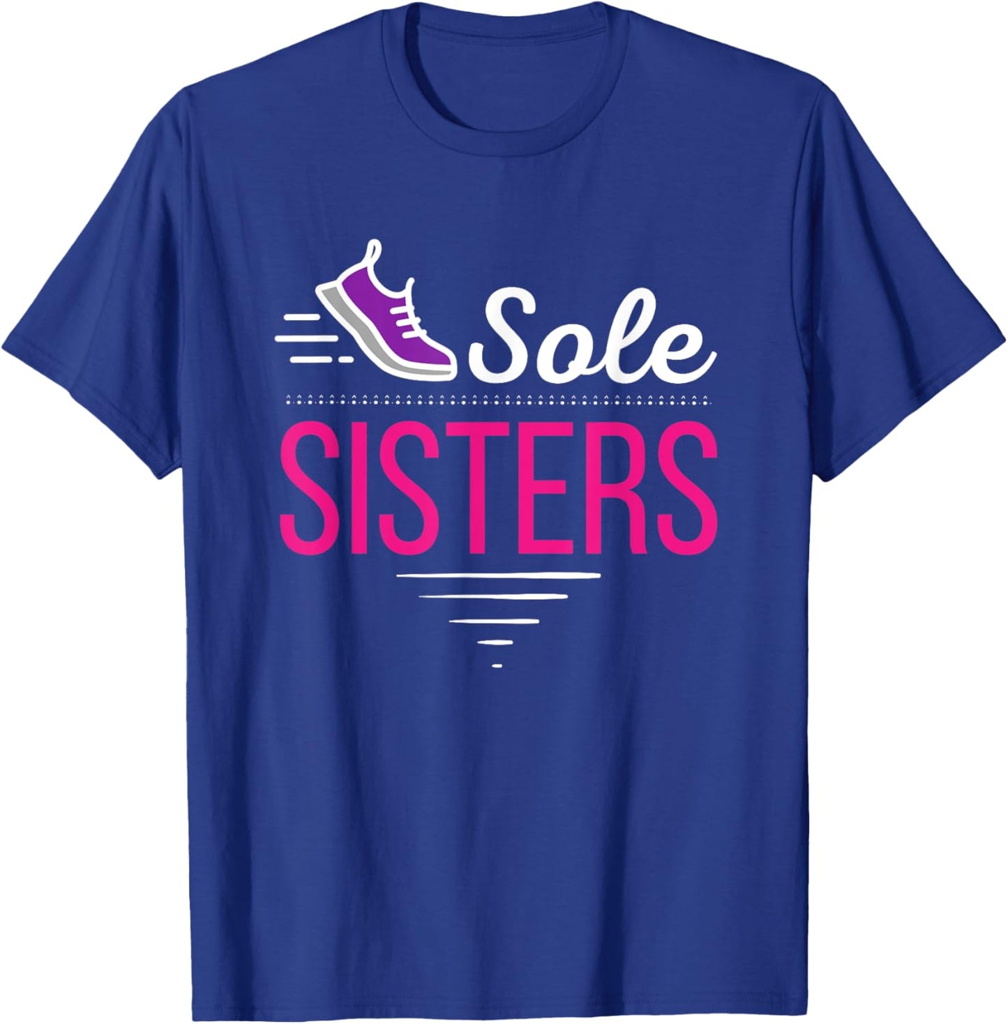 Running Sole Sisters Ladies Marathon Race Day Team T-Shirt - T-Shirt | Royal