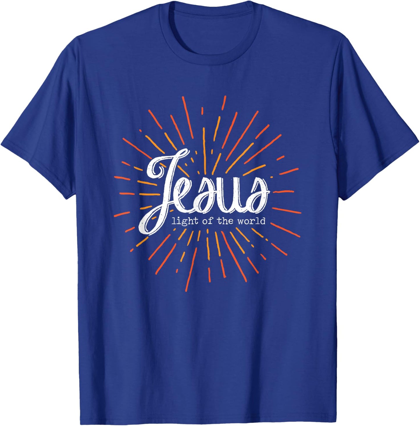 Christian Bible Verse, Jesus Light of the World, John 8:12 T-Shirt - T-Shirt | Royal