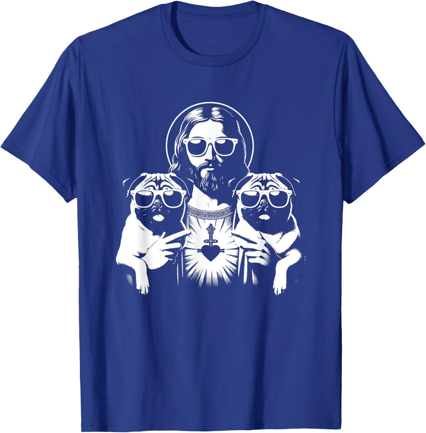 Jesus Pugs - Funny Christian Religious Dog Lover Men Women Girls Kids T-Shirt - T-Shirt | Royal