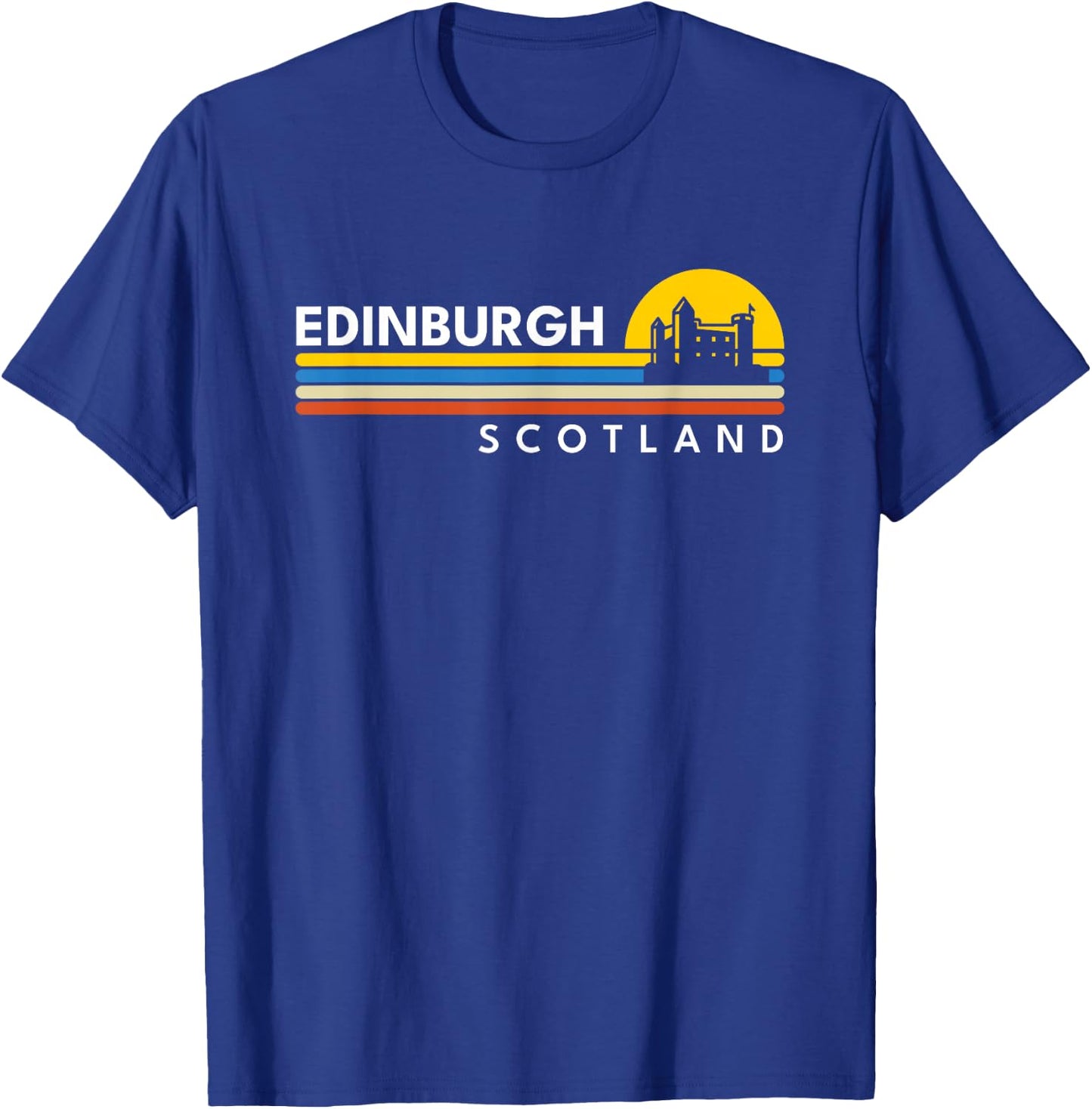 Edinburgh Scotland Castle Vintage Retro Souvenirs T-Shirt - T-Shirt | Royal