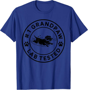 #1 GRANDPAW lab tested Labrador Retriever Best Dog Grandpa Men Women T-Shirt - T-Shirt | Royal