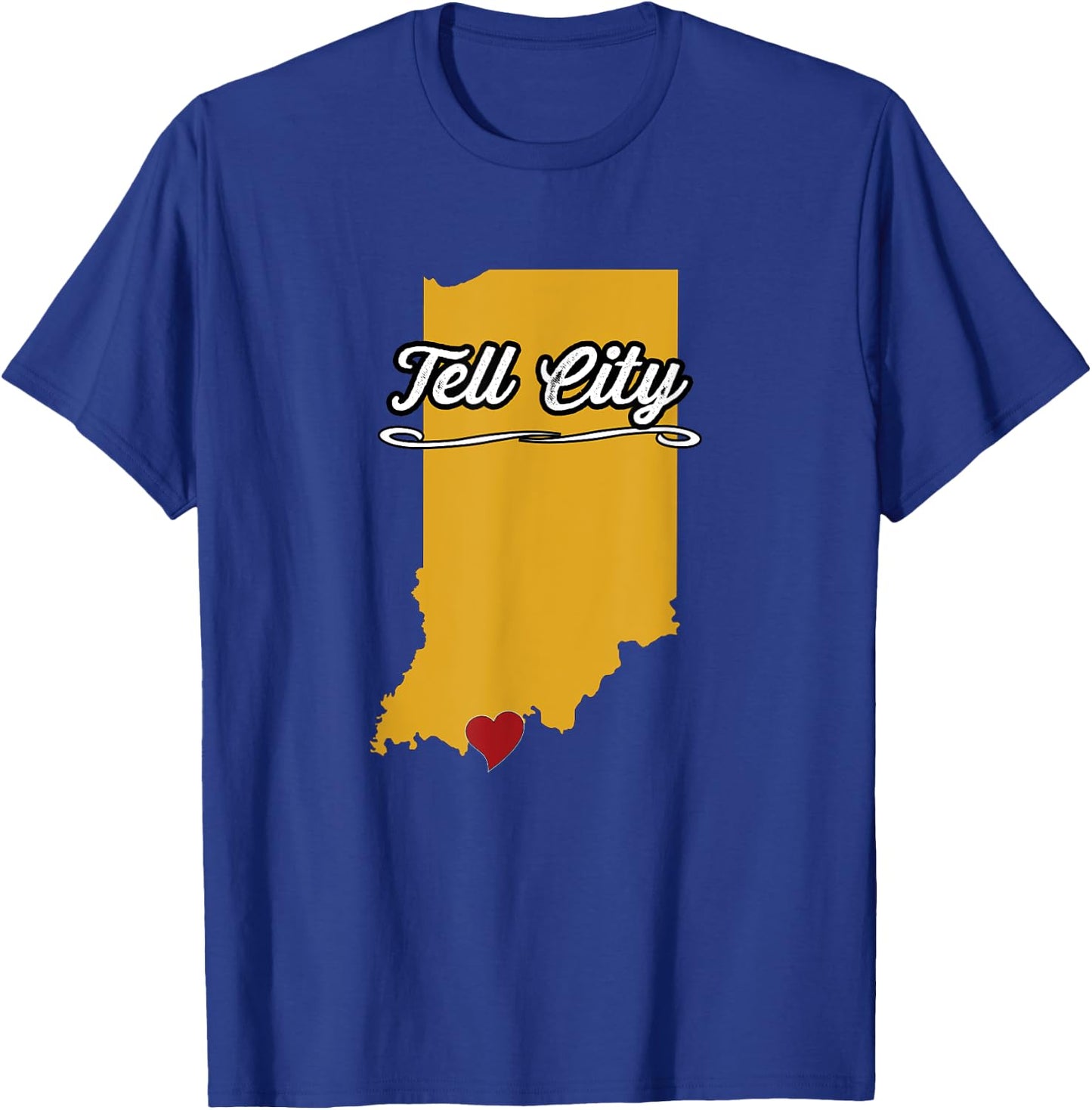 City of TELL CITY Indiana | Hoosier Novelty Merch Gift T-Shirt - T-Shirt | Royal