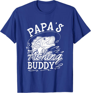 Papas Fishing Buddy T-Shirt - T-Shirt | Royal