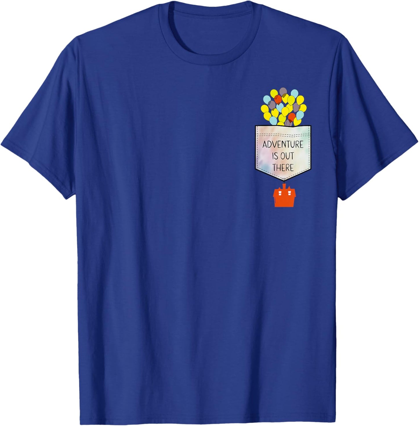 Disney Pixar Up Adventure is Out There Faux Pocket T-Shirt - T-Shirt | Royal