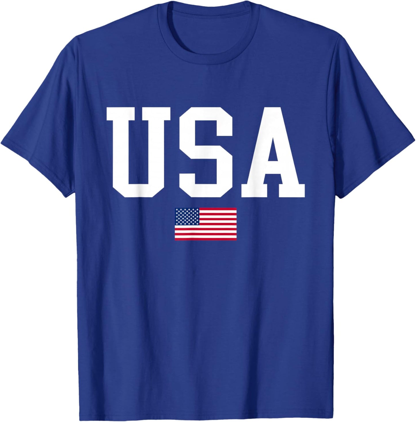 USA Patriotic American Flag Women Kids Boys Girls US T-Shirt - T-Shirt | Royal