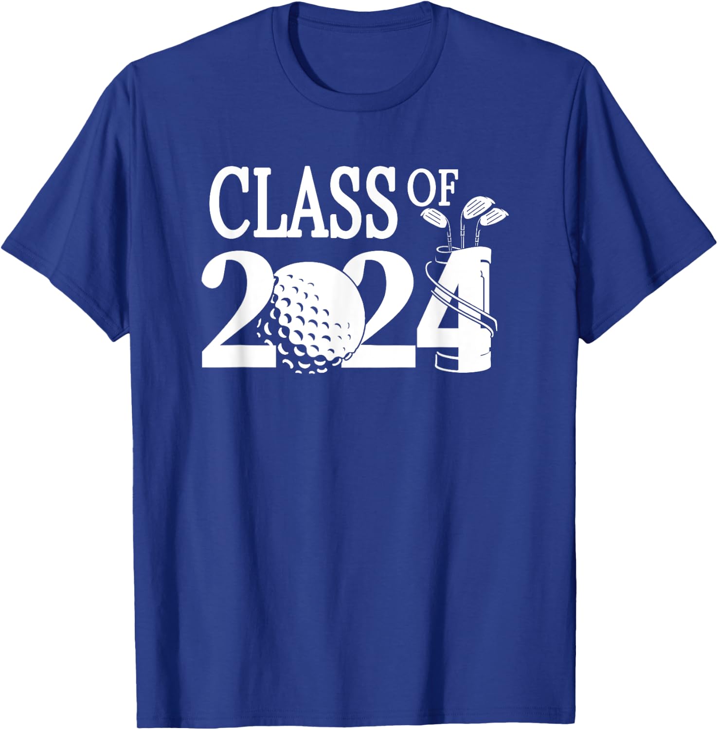 Class of 2024 Graduation Senior Golfer Golf Player T-Shirt - T-Shirt | Royal