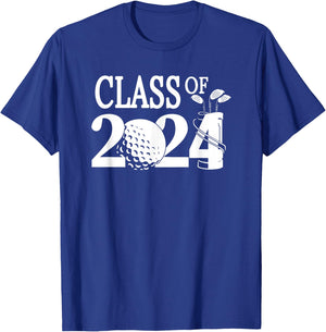 Class of 2024 Graduation Senior Golfer Golf Player T-Shirt - T-Shirt | Royal