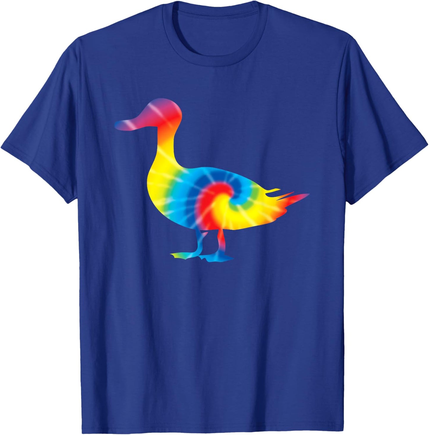 Tie Dye Duck Rainbow Print Mallard Dipper Hippie Peace Gift T-Shirt - T-Shirt | Royal