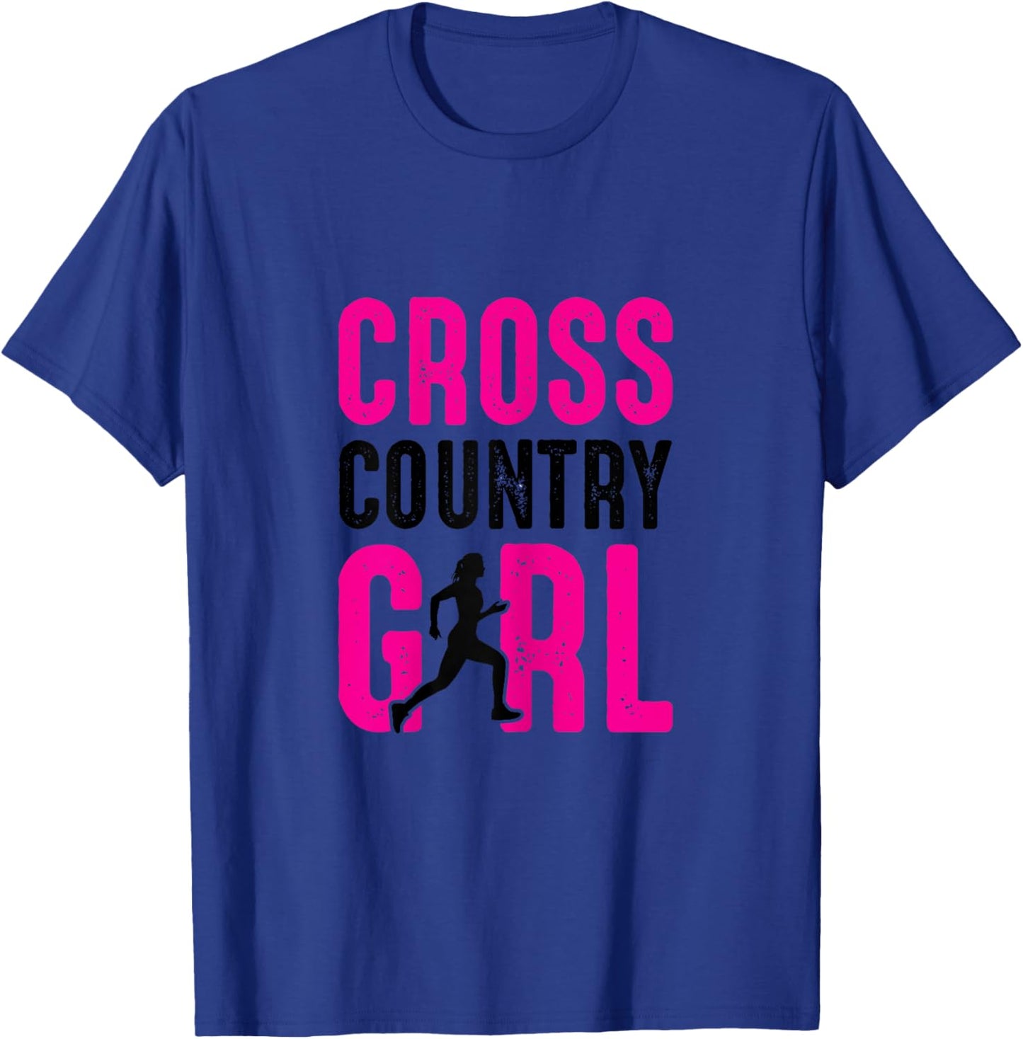 Cross Country Girl Running Jogging Marathon Cute XC Runner T-Shirt - T-Shirt | Royal