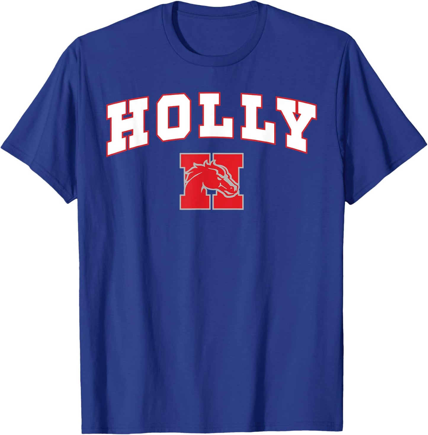Holly High School Bronchos T-Shirt - T-Shirt | Royal