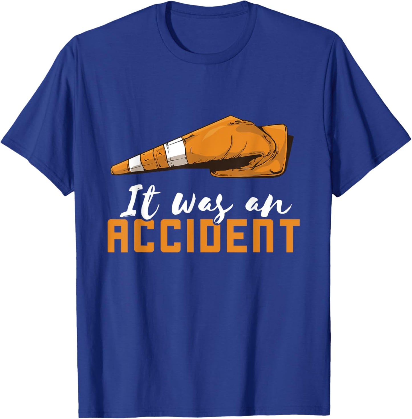 Traffic Cone It Was An Accident Traffic Cone Costume T-Shirt - T-Shirt | Royal