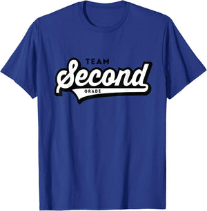 2nd Grade TEAM School Teacher Second Baseball-Style Shirt T-Shirt - T-Shirt | Royal