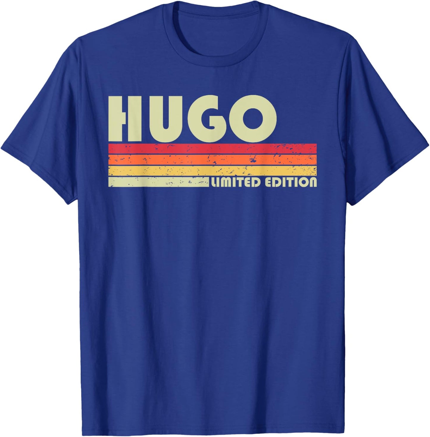 HUGO Gift Name Personalized Funny Retro Vintage Birthday T-Shirt - T-Shirt | Royal