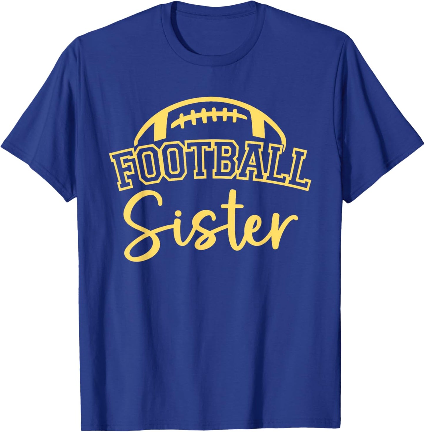 Football Sister Matching Family Football T-Shirt - T-Shirt | Royal