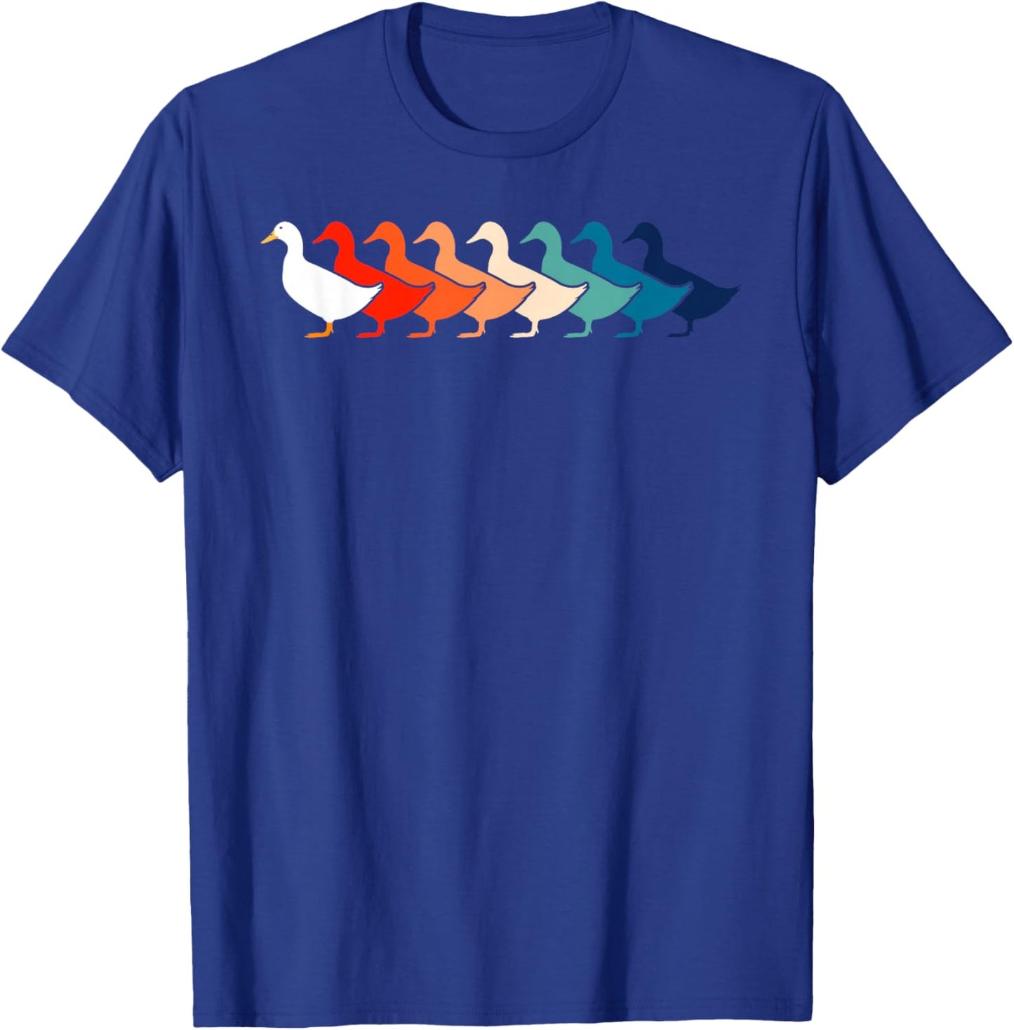 Vintage Ducky Retro Duck Pun 70s 80s Funny Duck T-Shirt - T-Shirt | Royal