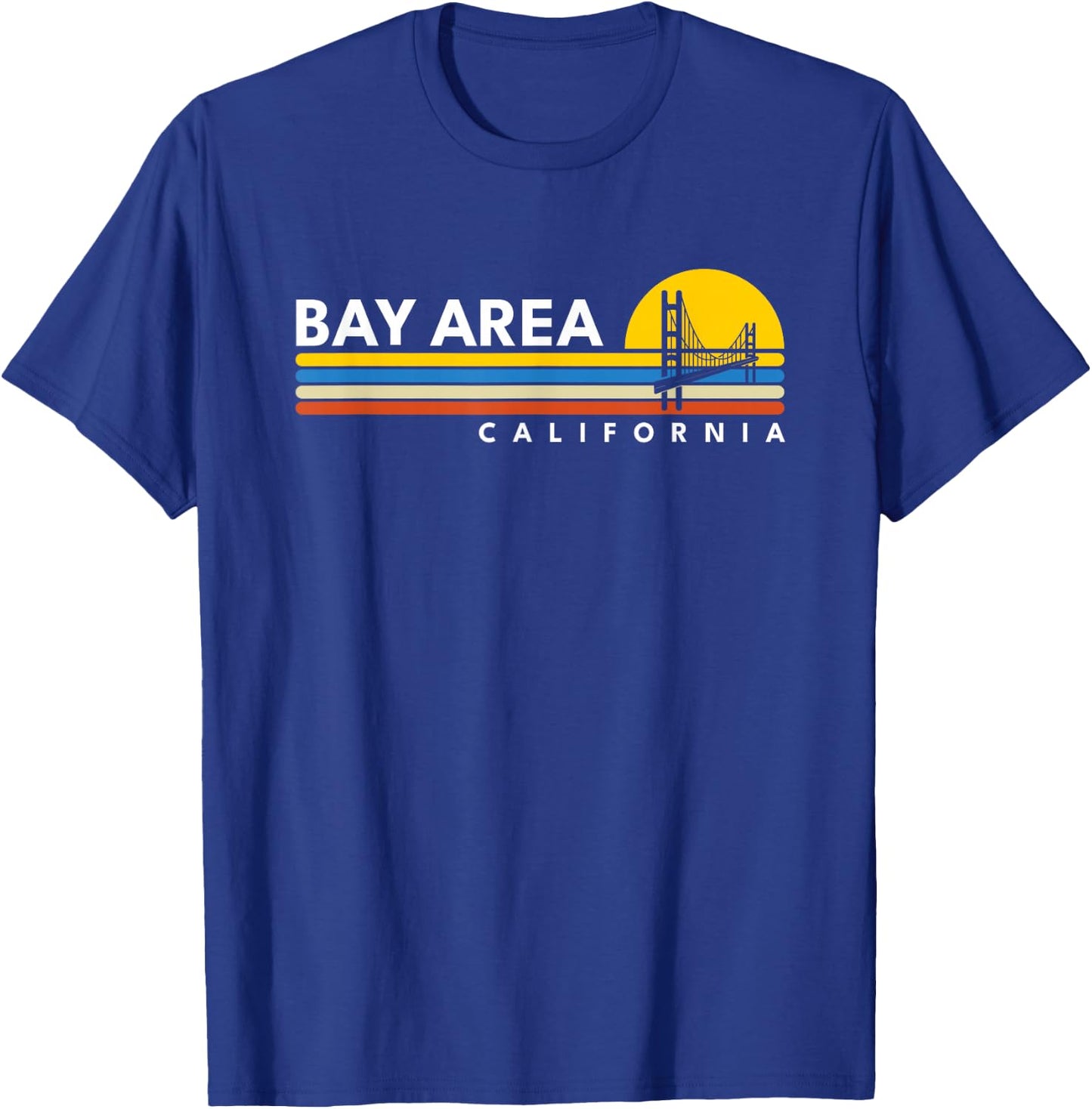 Bay Area California CA Vintage Retro Souvenirs T-Shirt - T-Shirt | Royal