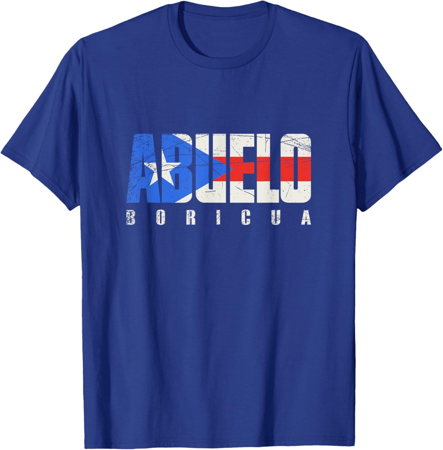Puerto Rico Grandpa Abuelo Boricua, Puerto Rican Flag T-Shirt - T-Shirt | Royal