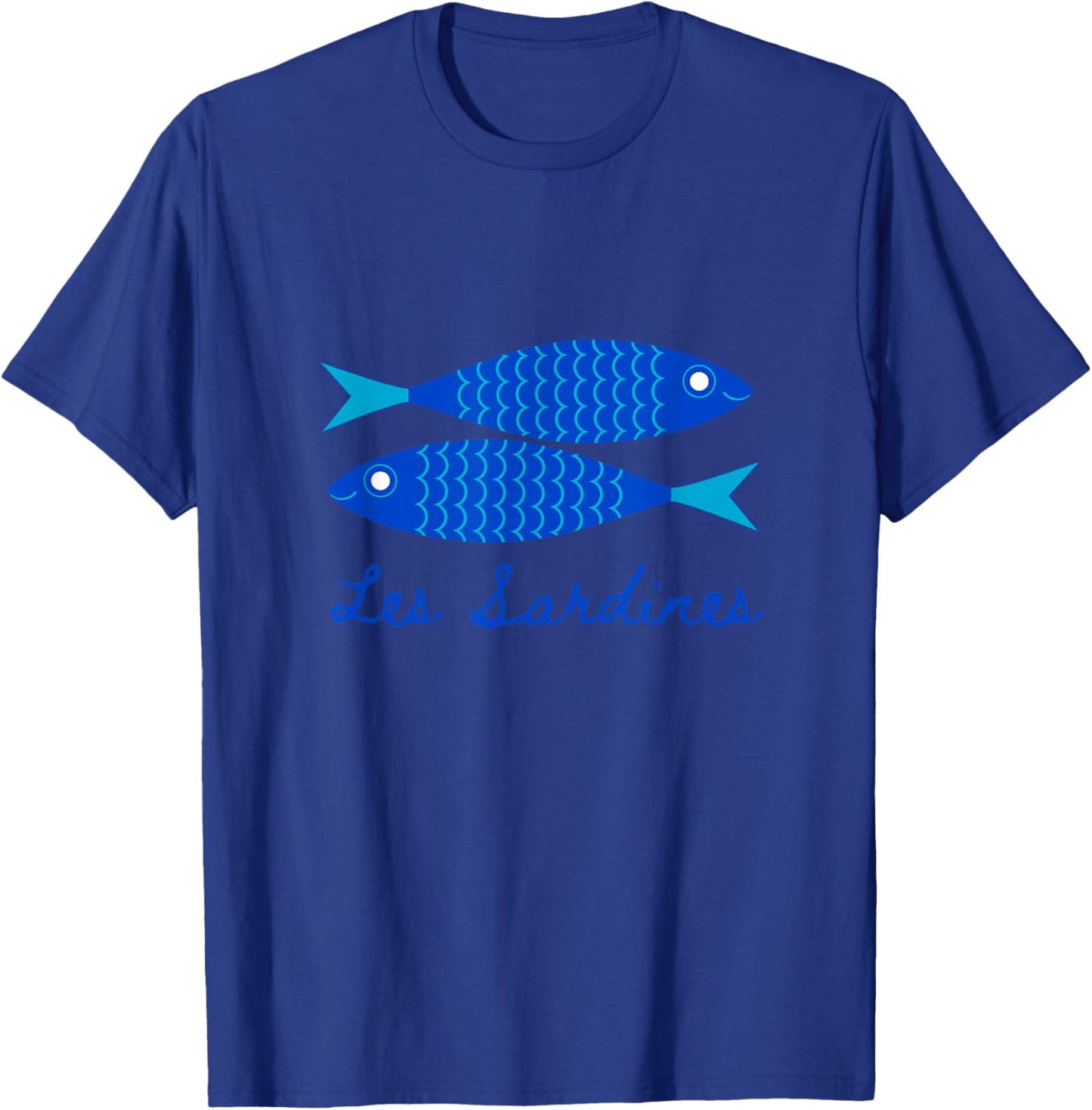 Les sardines fisherman aesthetic coastal sardine fish T-Shirt - T-Shirt | Royal