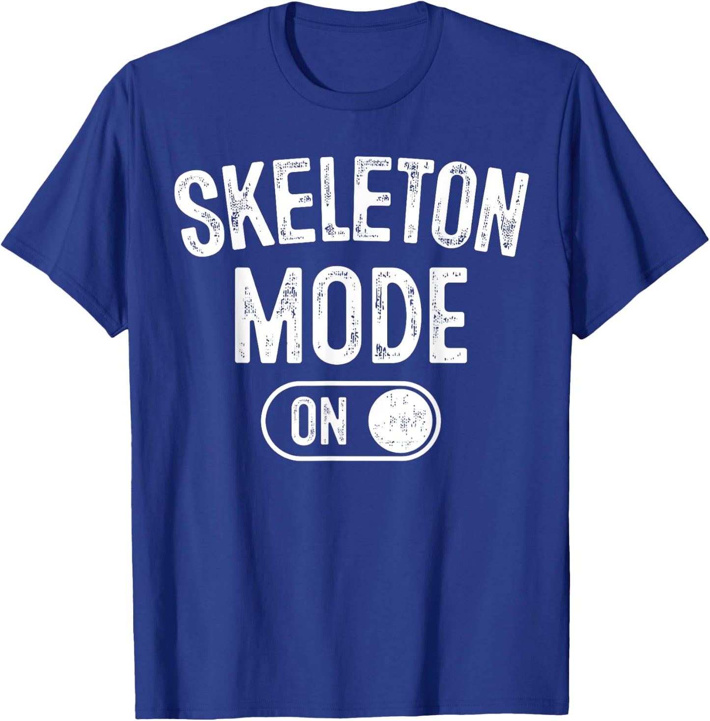 Skeleton Mode On Costume Funny Anatomy Gift Goth T-Shirt - T-Shirt | Royal