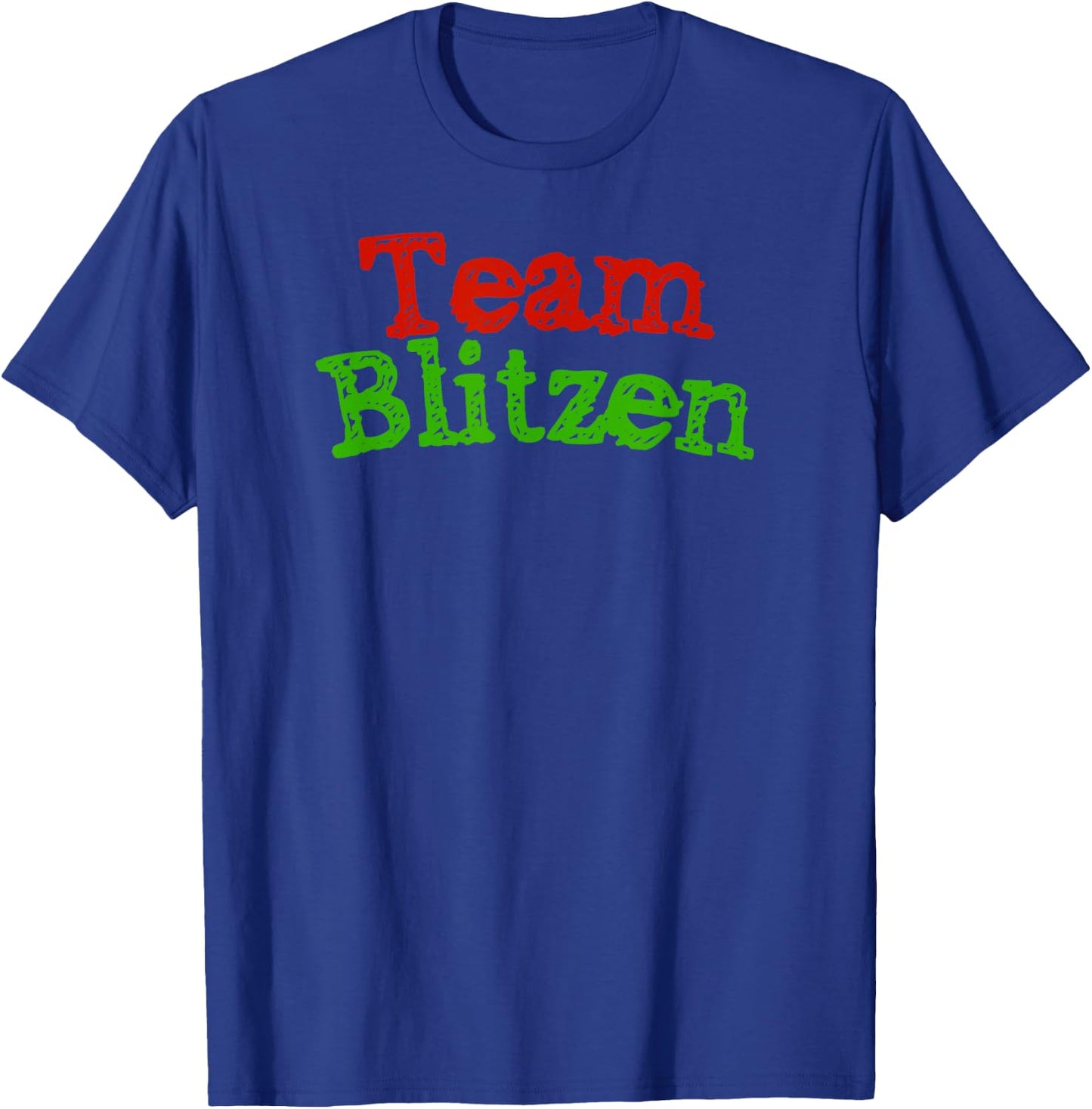 Team Blitzen Funny Reindeer Graphic Gift T-Shirt - T-Shirt | Royal