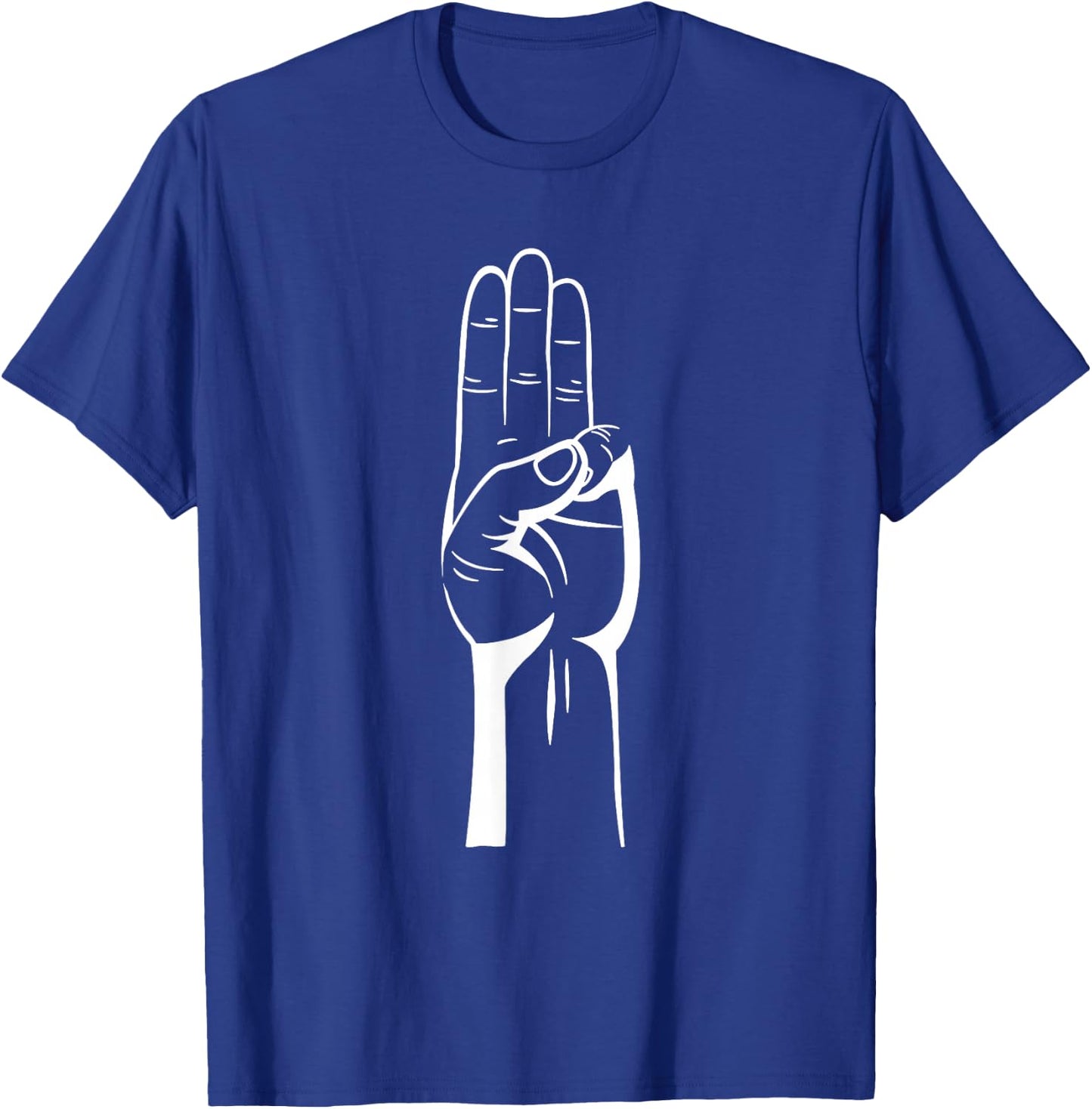 3 Finger Salute T-Shirt - T-Shirt | Royal