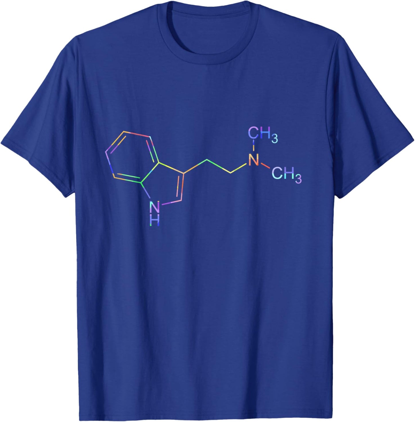 Blood Group DMT Molecule Ayahuasca DMT Molecule Structural Formula T-Shirt - T-Shirt | Royal