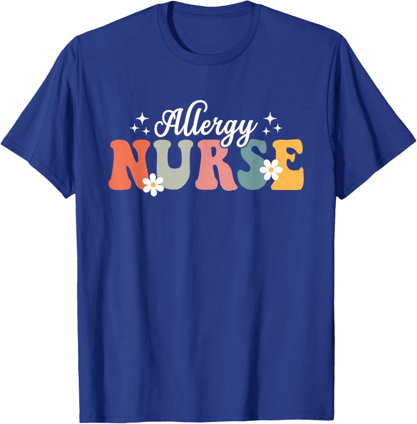 Retro Groovy Nurse Allergy Nurse Funny Nursing Men T-Shirt - T-Shirt | Royal