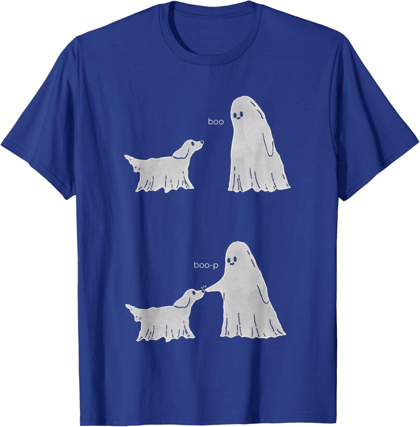 Boo Boo-p Ghost Dog Halloween T-Shirt - T-Shirt | Royal