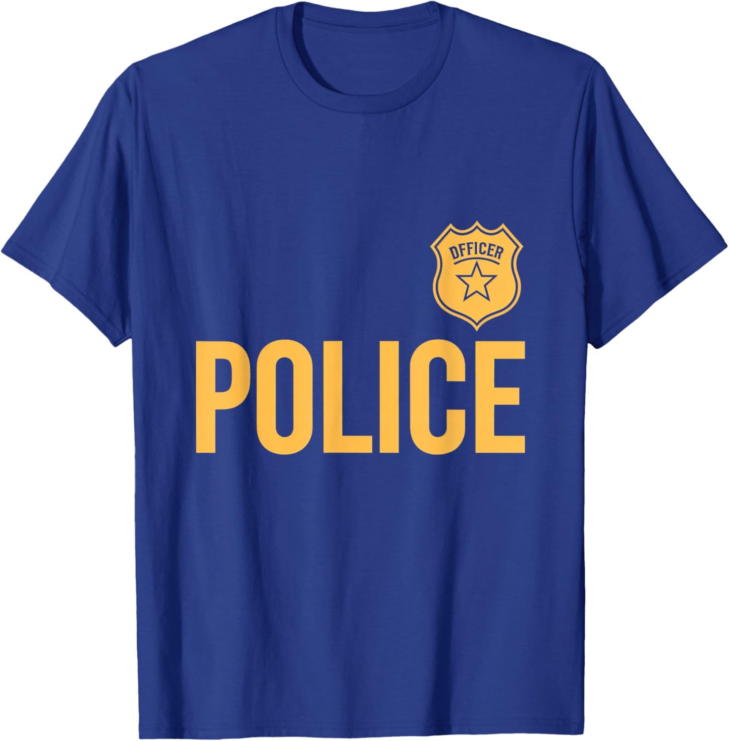 Police Officer Police Badge Halloween Costume Kids Adults T-Shirt - T-Shirt | Royal