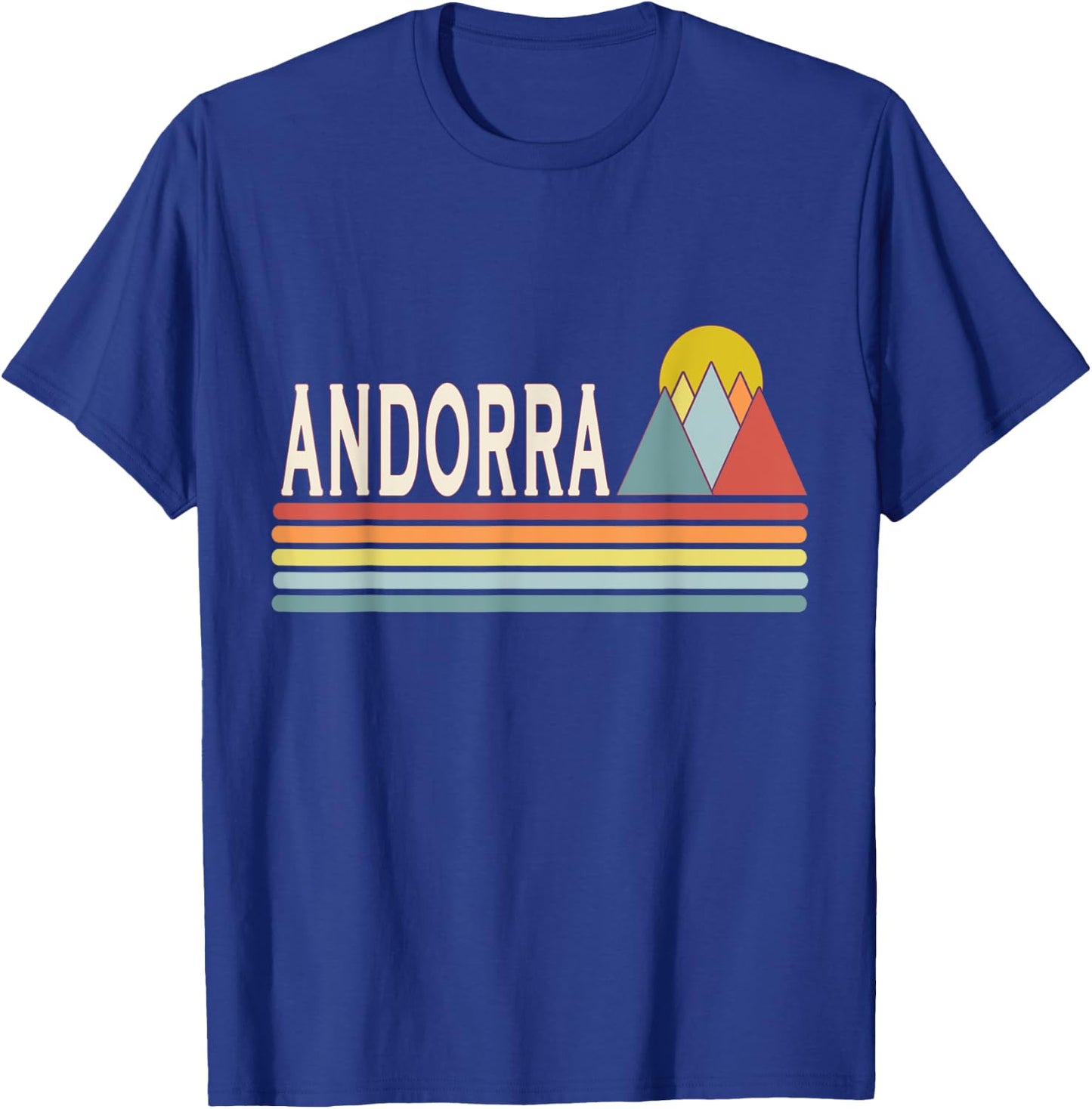 Retro style Andorra outdoors T-Shirt - T-Shirt | Royal