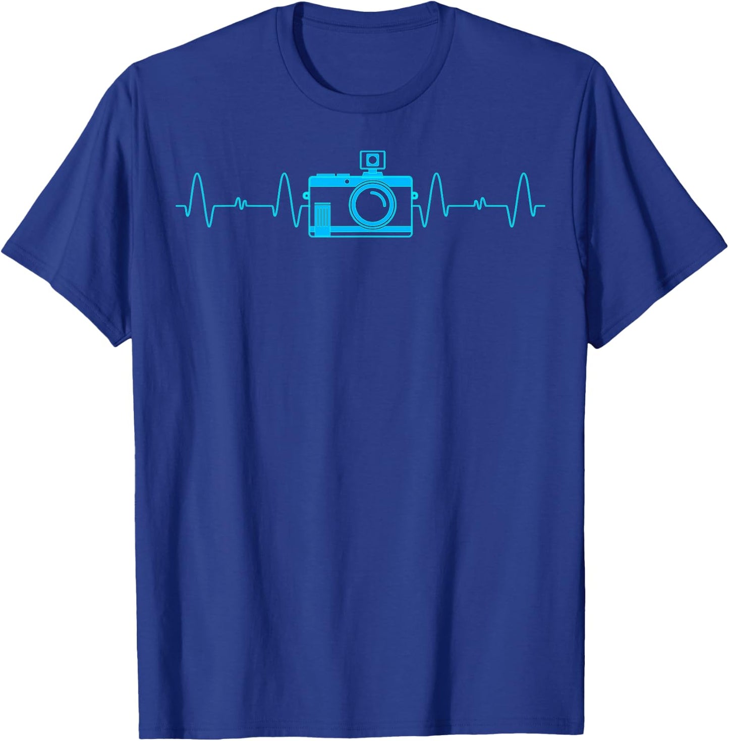 Photographers Heartbeat Camera Lovers T Shirt T-Shirt - T-Shirt | Royal