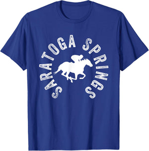Saratoga Springs New York Horse Racing Jockey T-Shirt - T-Shirt | Royal