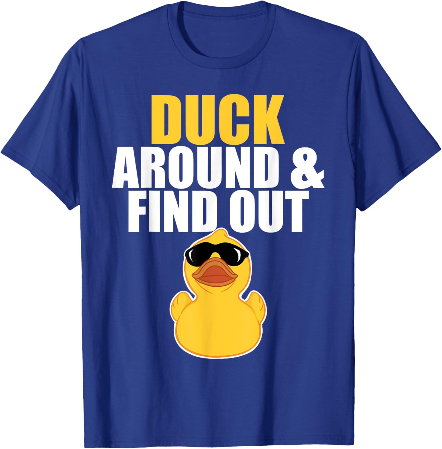 Miftees Duck Around and Find Out Kids Black Small T-Shirt - T-Shirt | Royal