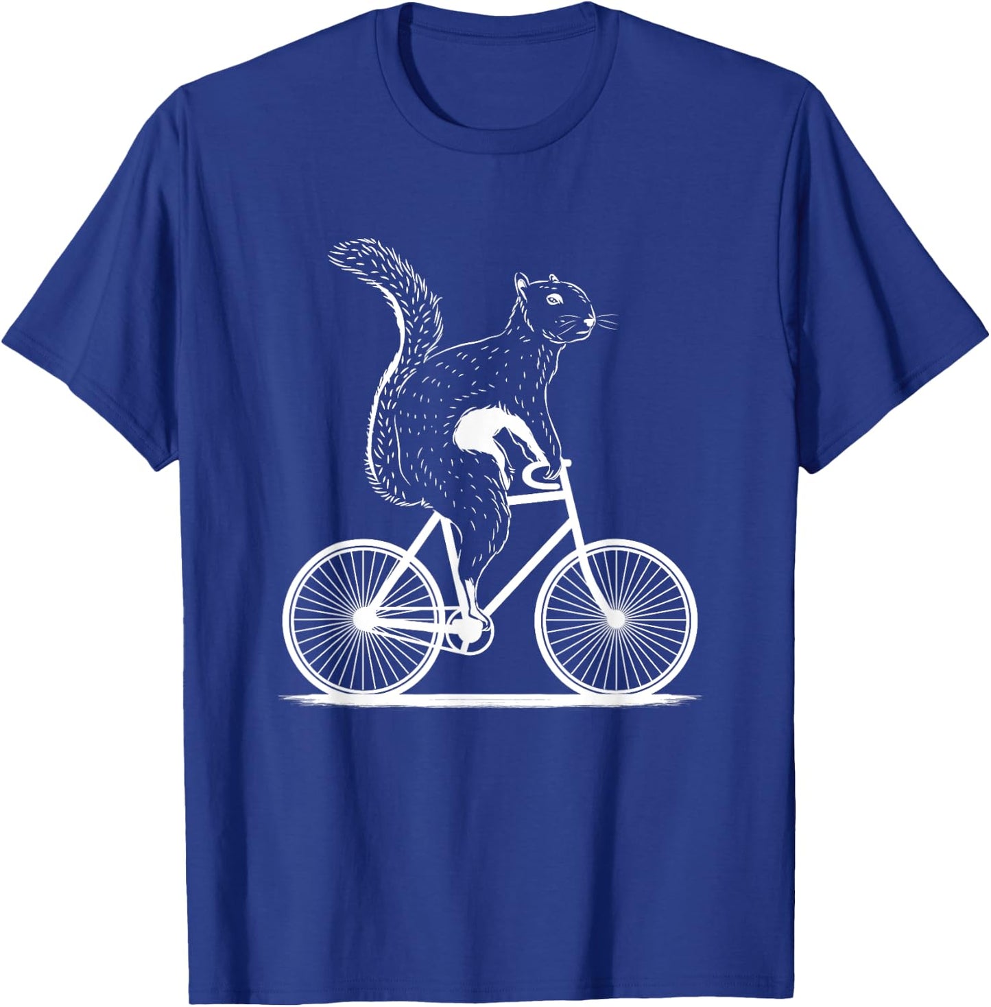 Funny Cycling Animal Lover Squirrel On A Bike Gift Men Women T-Shirt - T-Shirt | Royal